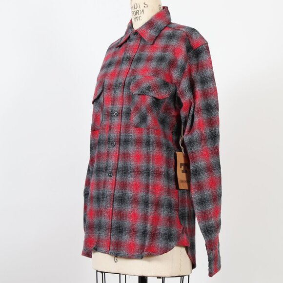Tellason Clampdown Red and Grey Plaid Work Button Down Shirt - Picture 3 of 3